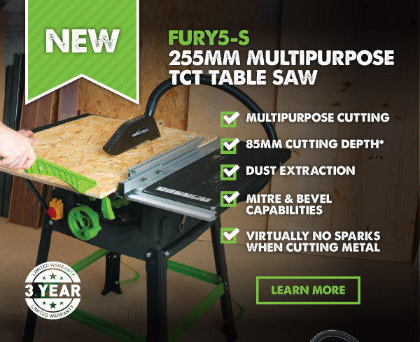 The new FURY5-S Multipurpose TCT Table Saw