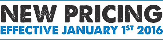 New Pricing starts 2016