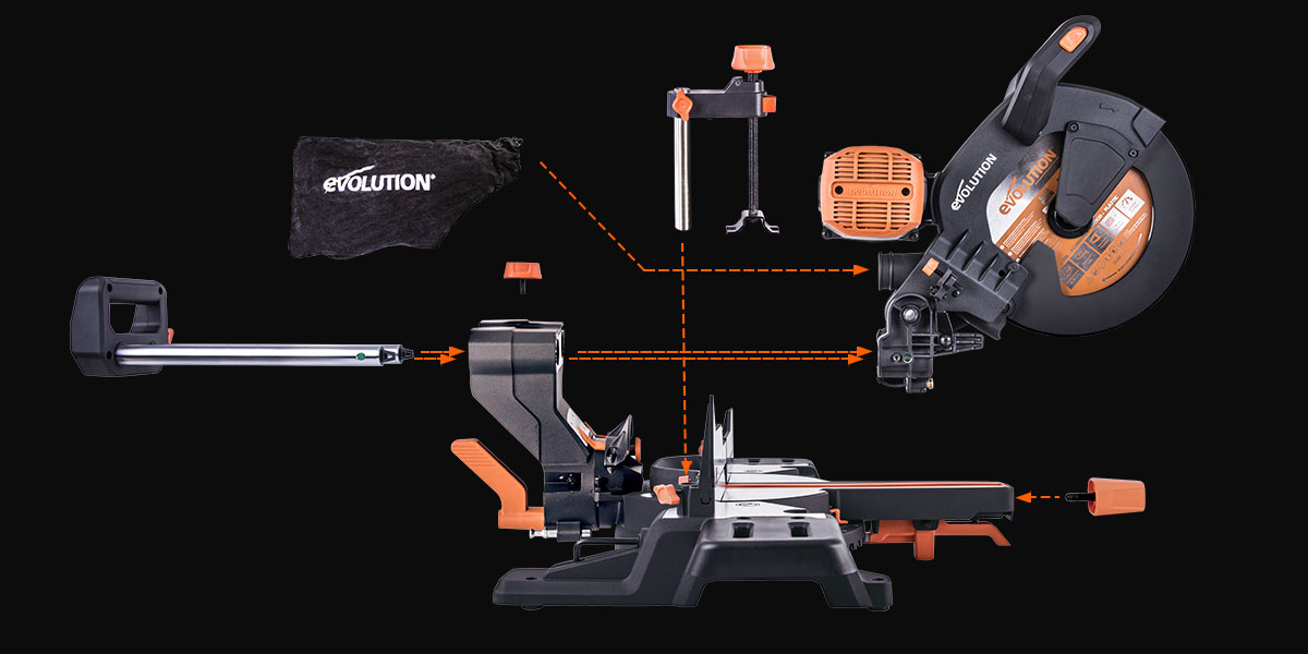Evolution miter saws assembly guide