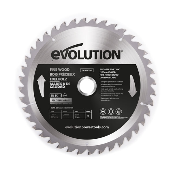 7-1/2 in. 40T, 25/32 in. Arbor, TCT Mild Steel and Ferrous Metal Cutting Blade
